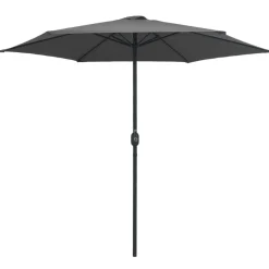 MAISON EXCLUSIVE - Parasol de jardin et mât en aluminium 270x246 cm anthracite