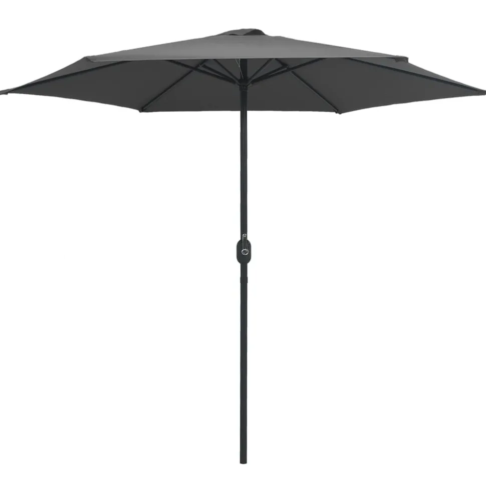 MAISON EXCLUSIVE - Parasol de jardin et mât en aluminium 270x246 cm anthracite