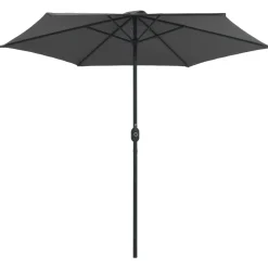 MAISON EXCLUSIVE - Parasol de jardin et mât en aluminium 270x246 cm anthracite