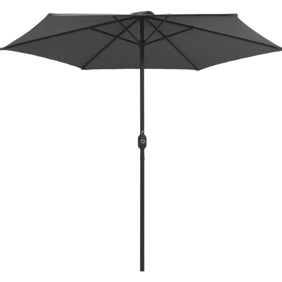 MAISON EXCLUSIVE - Parasol de jardin et mât en aluminium 270x246 cm anthracite