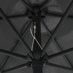 MAISON EXCLUSIVE - Parasol de jardin et mât en aluminium 270x246 cm anthracite