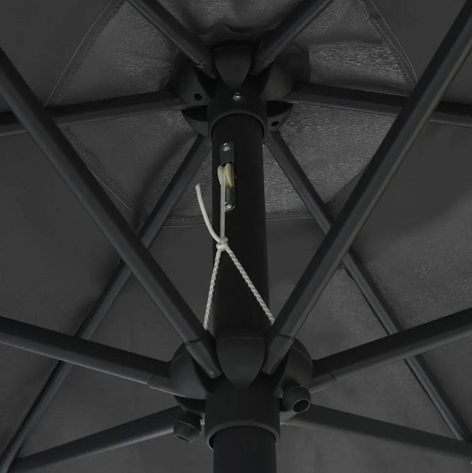 MAISON EXCLUSIVE - Parasol de jardin et mât en aluminium 270x246 cm anthracite