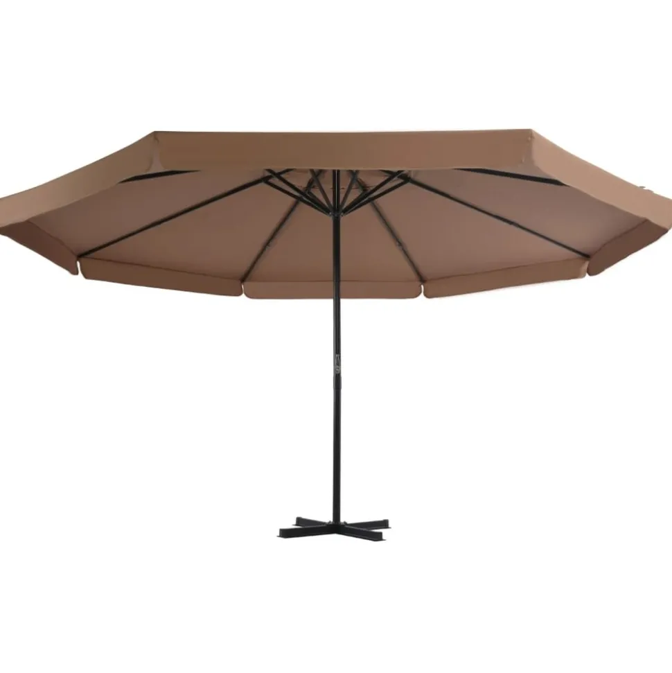 MAISON EXCLUSIVE - Parasol de jardin avec base portable taupe