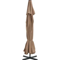 MAISON EXCLUSIVE - Parasol de jardin avec base portable taupe