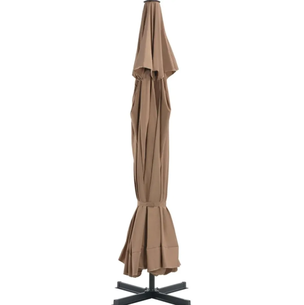 MAISON EXCLUSIVE - Parasol de jardin avec base portable taupe