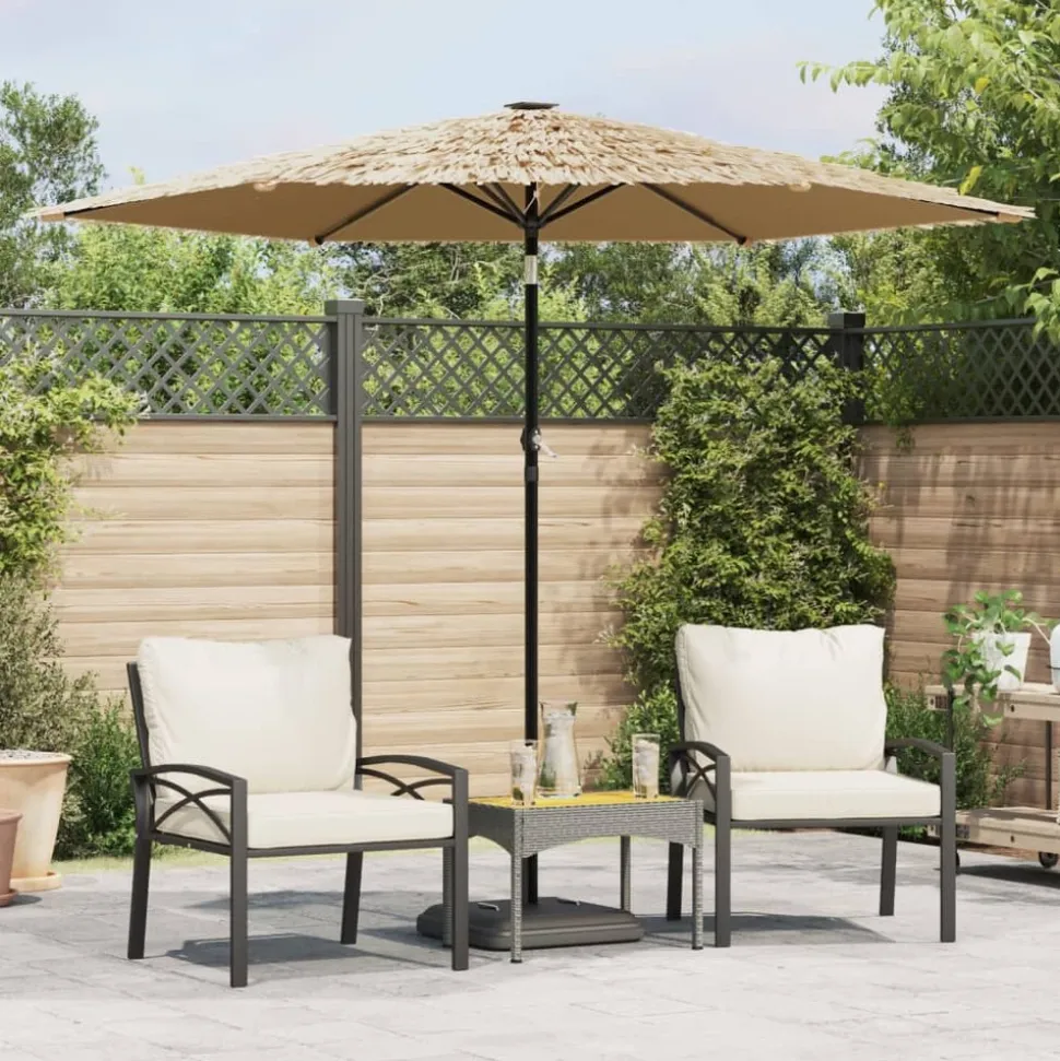 MAISON EXCLUSIVE - Parasol de jardin avec mât en acier marron 268x268x226 cm