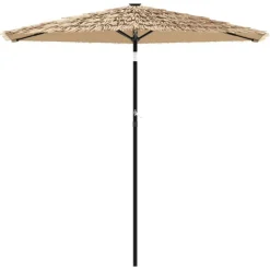 MAISON EXCLUSIVE - Parasol de jardin avec mât en acier marron 268x268x226 cm