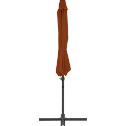MAISON EXCLUSIVE - Parasol de jardin en porte-à-faux avec mât en acier terre cuite