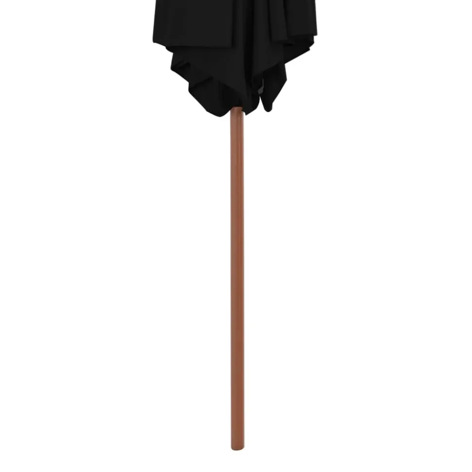 MAISON EXCLUSIVE - Parasol de jardin avec mât en bois noir 270 cm