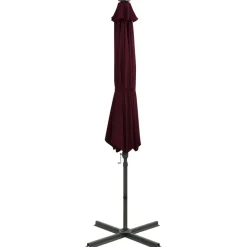 MAISON EXCLUSIVE - Parasol de jardin en porte-à-faux avec mât et lumières led