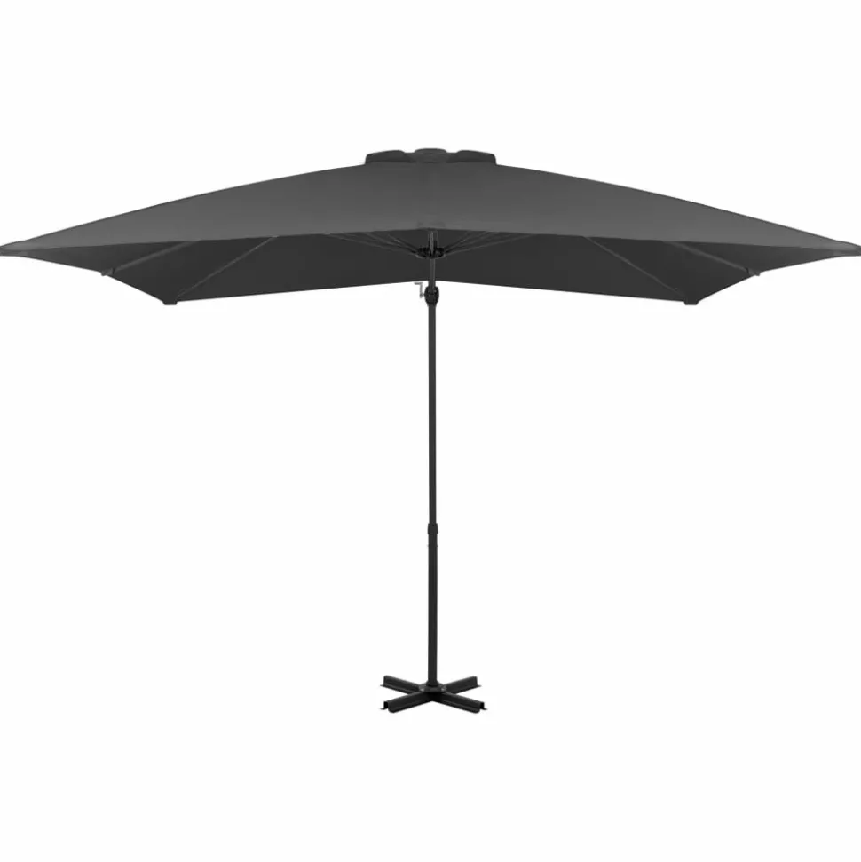 MAISON EXCLUSIVE - Parasol de jardin en porte-à-faux et poteau en aluminium