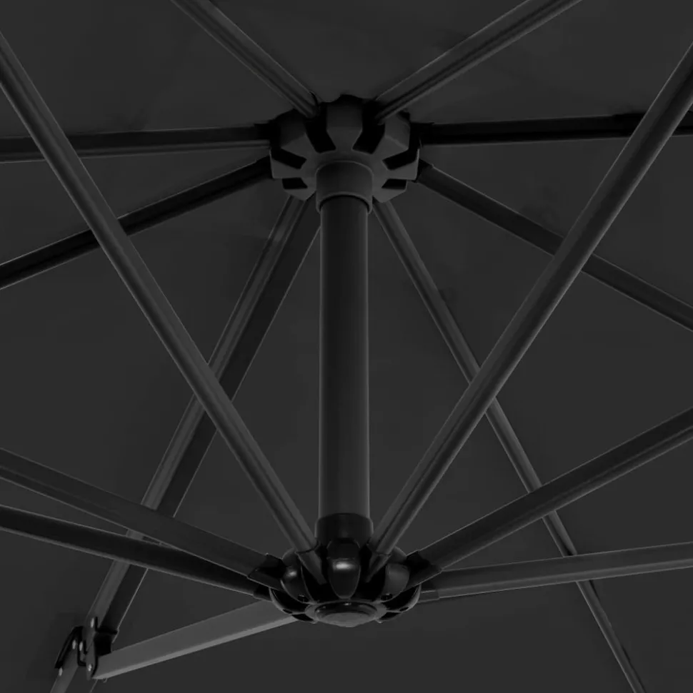 MAISON EXCLUSIVE - Parasol de jardin en porte-à-faux et poteau en aluminium