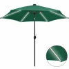 MAISON EXCLUSIVE - Parasol de jardin avec lumières led et mât en aluminium vert