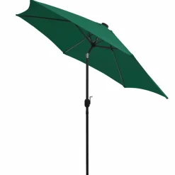 MAISON EXCLUSIVE - Parasol de jardin avec lumières led et mât en aluminium vert