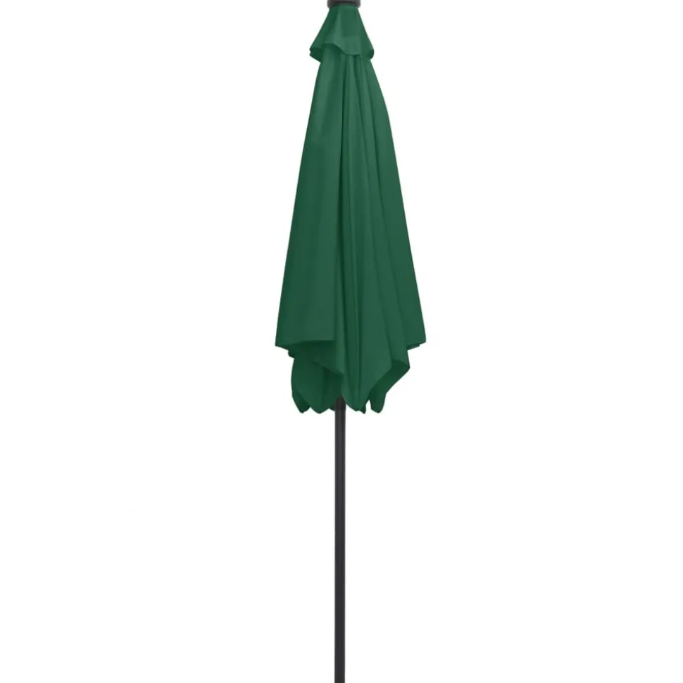 MAISON EXCLUSIVE - Parasol de jardin avec lumières led et mât en aluminium vert