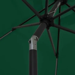 MAISON EXCLUSIVE - Parasol de jardin avec lumières led et mât en aluminium vert