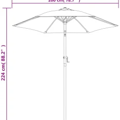 MAISON EXCLUSIVE - Parasol anthracite 200x224 cm aluminium