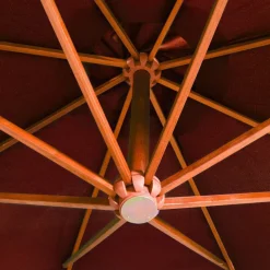 MAISON EXCLUSIVE - Parasol de jardin suspendu avec mât terre cuite bois de sapin