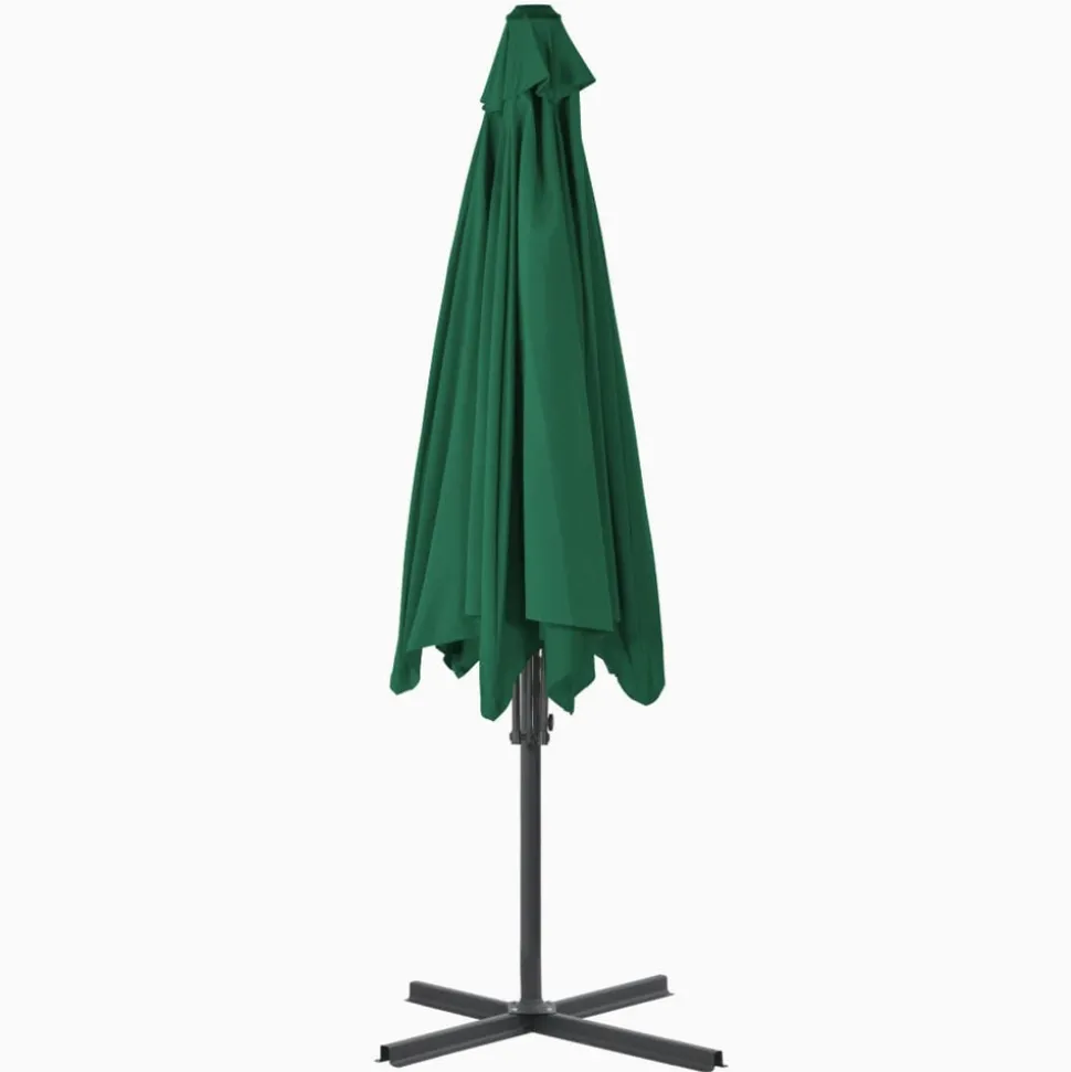 MAISON EXCLUSIVE - Parasol d'extérieur avec mât en acier 300 cm vert