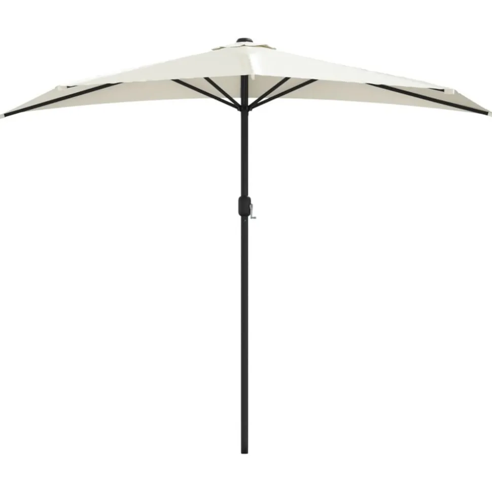 MAISON EXCLUSIVE - Parasol de balcon avec mât en aluminium sable 270x144 cm demi