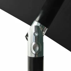 MAISON EXCLUSIVE - Parasol de jardin à 3 niveaux avec mât en aluminium noir