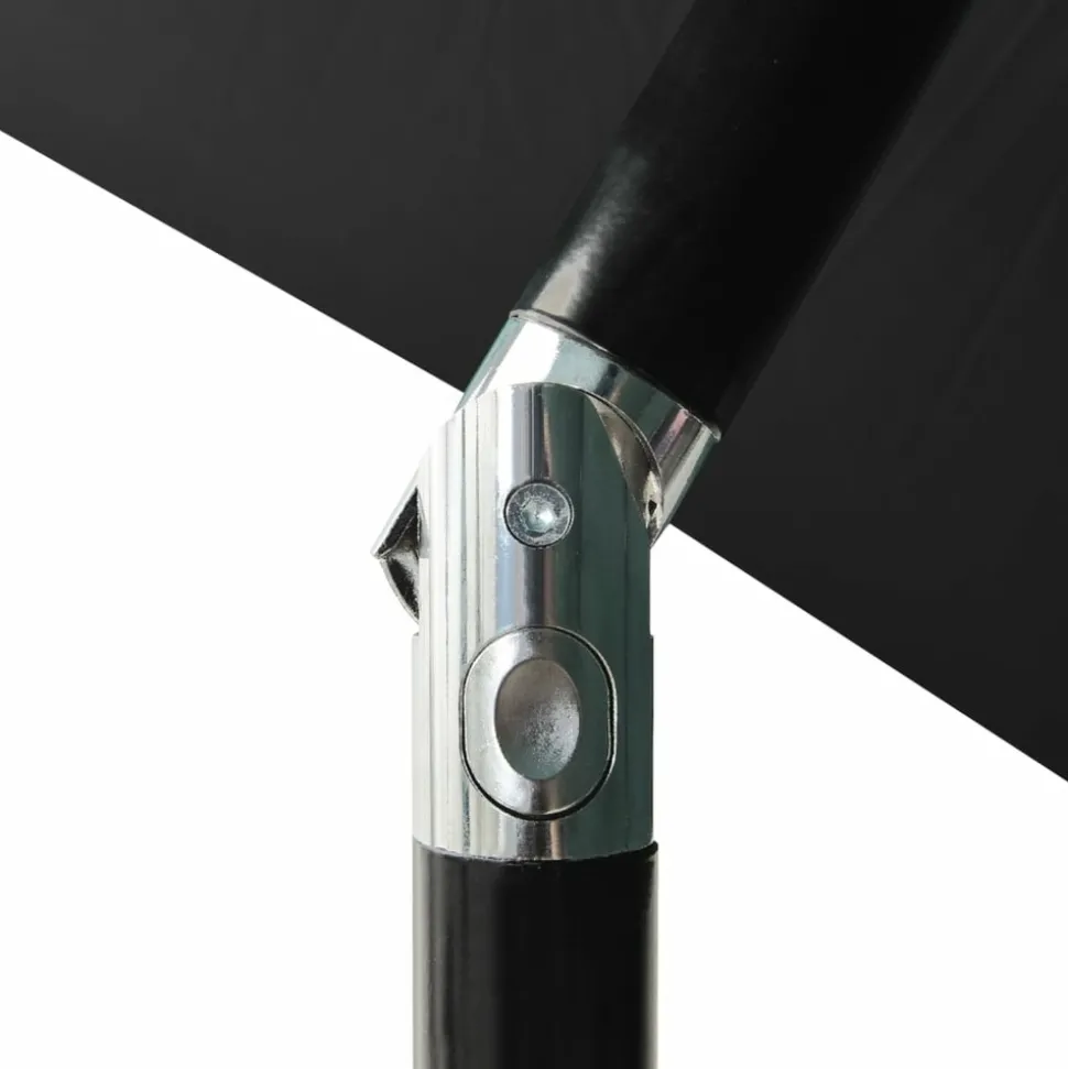 MAISON EXCLUSIVE - Parasol de jardin à 3 niveaux avec mât en aluminium noir