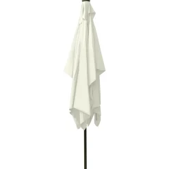MAISON EXCLUSIVE - Parasol de jardin avec led et mât en acier sable 2x3 m