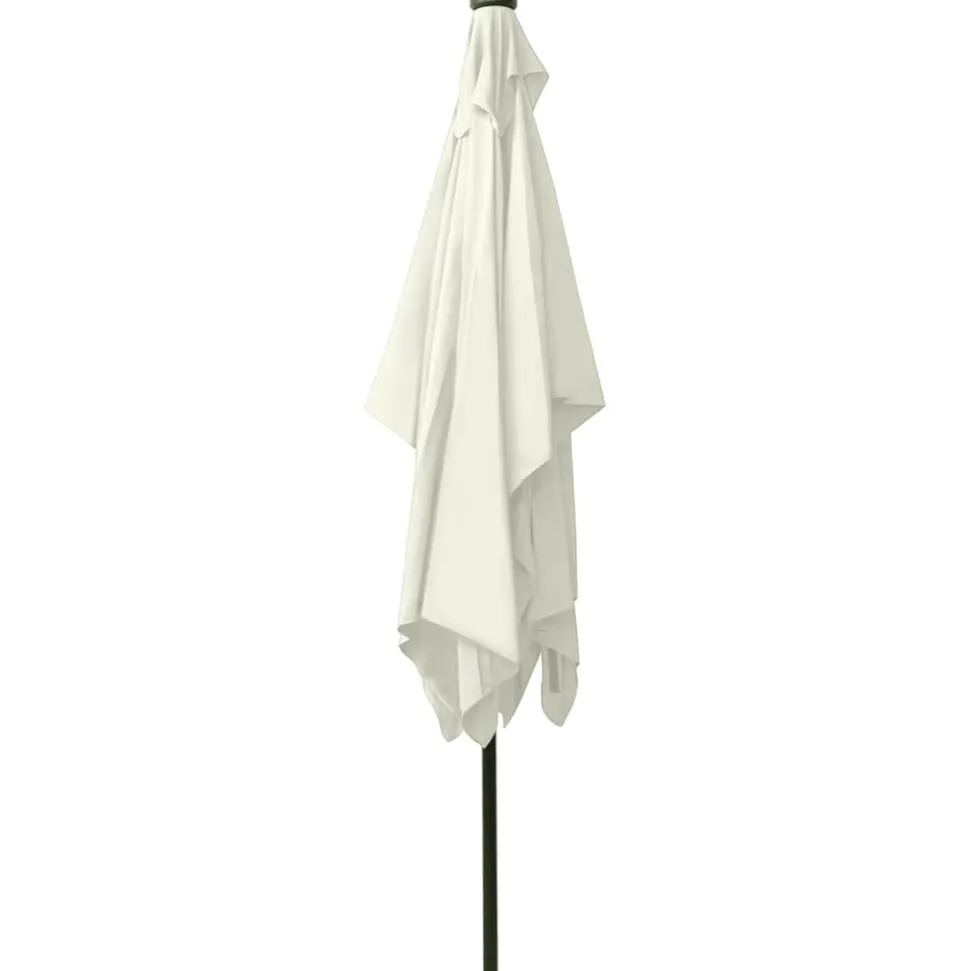 MAISON EXCLUSIVE - Parasol de jardin avec led et mât en acier sable 2x3 m