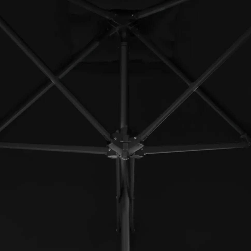 MAISON EXCLUSIVE - Parasol de jardin avec mât en acier noir 250x250x230 cm