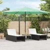 MAISON EXCLUSIVE - Parasol de jardin avec mât en acier vert 388x388x248 cm