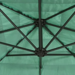 MAISON EXCLUSIVE - Parasol de jardin avec mât en acier vert 388x388x248 cm