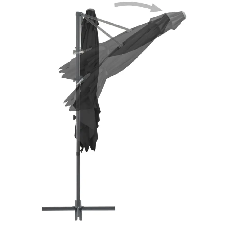 MAISON EXCLUSIVE - Parasol de jardin avec base portable anthracite