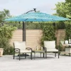 MAISON EXCLUSIVE - Parasol de jardin avec mât en acier bleu 269x269x235 cm