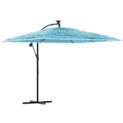 MAISON EXCLUSIVE - Parasol de jardin avec mât en acier bleu 269x269x235 cm