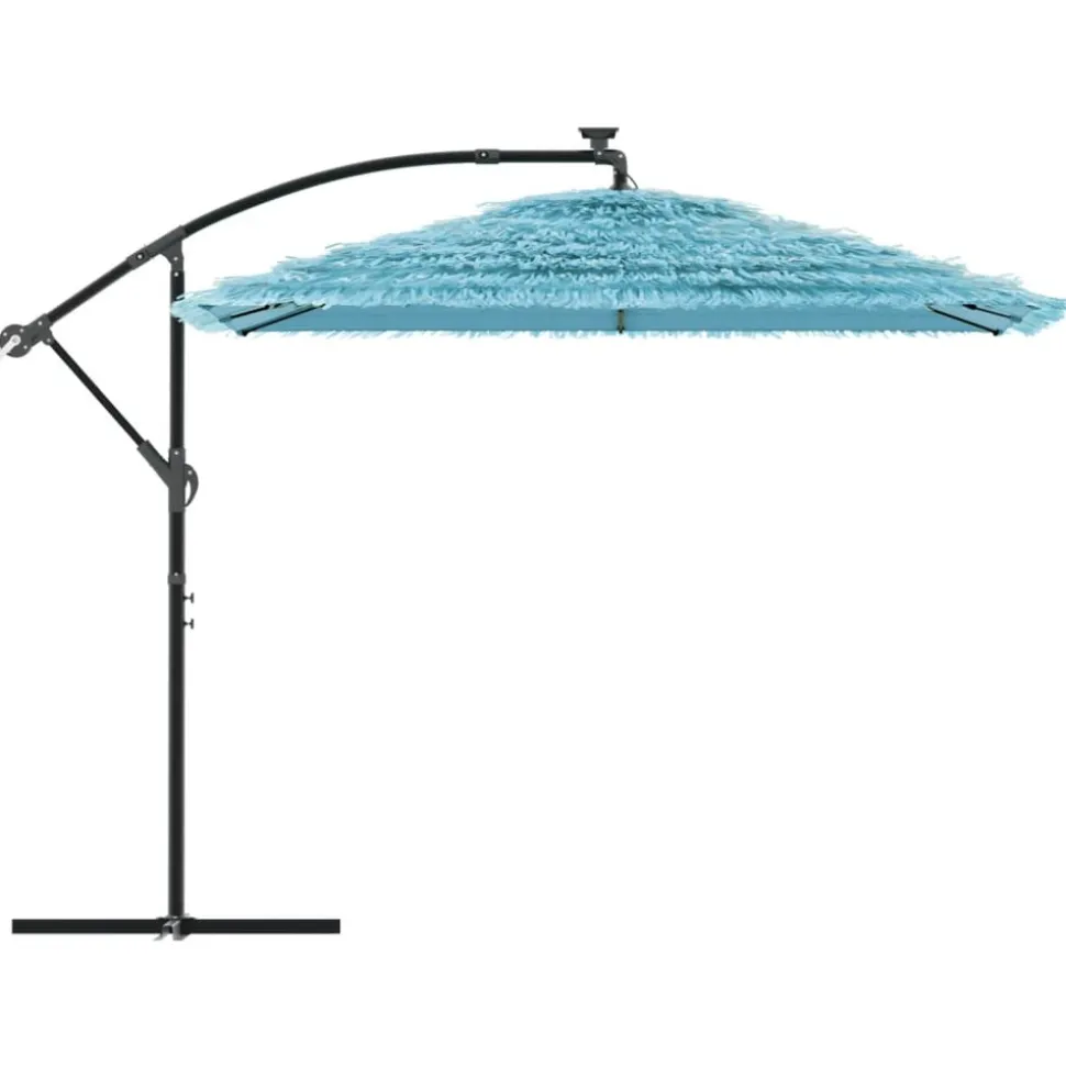 MAISON EXCLUSIVE - Parasol de jardin avec mât en acier bleu 269x269x235 cm