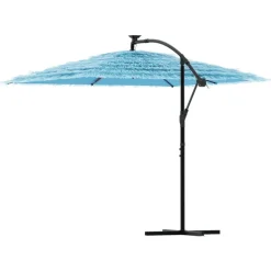 MAISON EXCLUSIVE - Parasol de jardin avec mât en acier bleu 269x269x235 cm