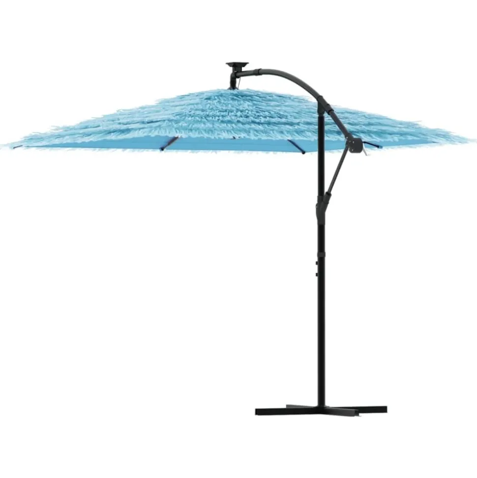 MAISON EXCLUSIVE - Parasol de jardin avec mât en acier bleu 269x269x235 cm