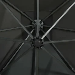 MAISON EXCLUSIVE - Parasol de jardin en porte-à-faux avec mât et lumières led