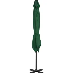 MAISON EXCLUSIVE - Parasol de jardin en porte-à-faux et poteau en aluminium vert