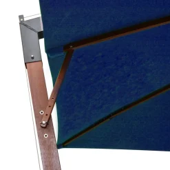 MAISON EXCLUSIVE - Parasol de jardin suspendu avec mât bleu azuré bois de sapin