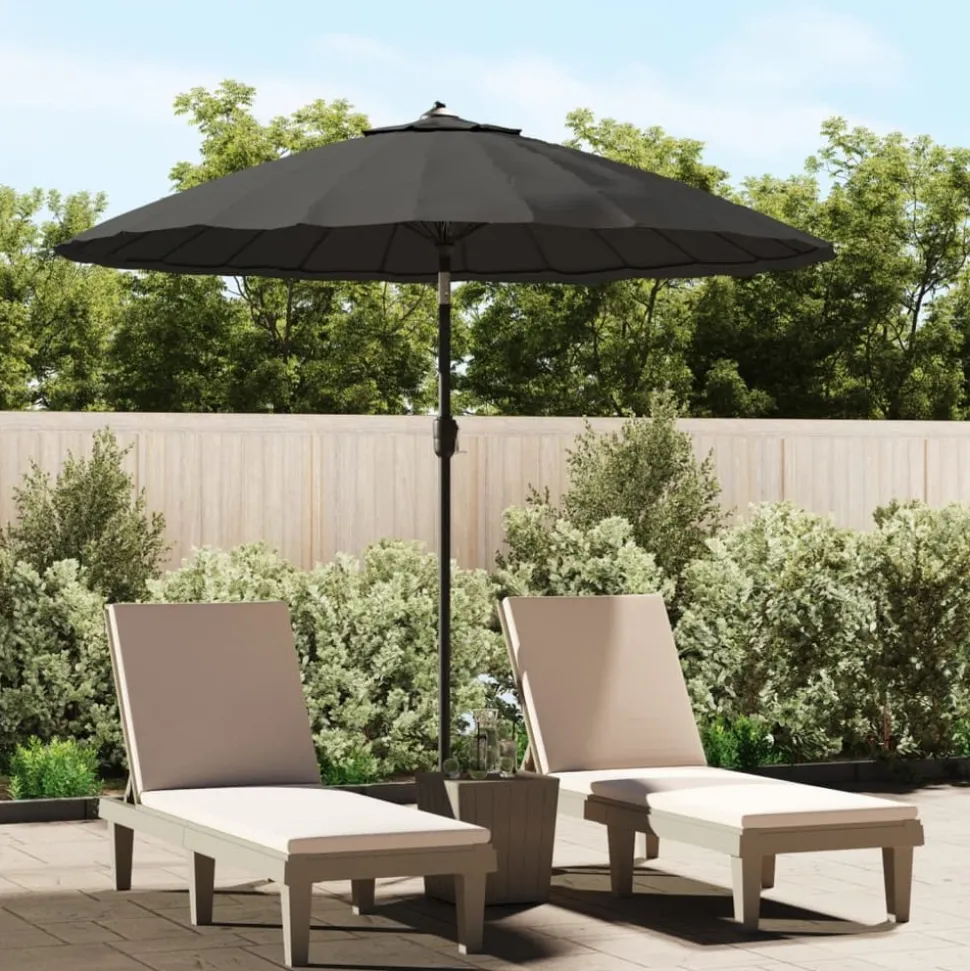 MAISON EXCLUSIVE - Parasol d'extérieur avec mât en aluminium 270 cm anthracite