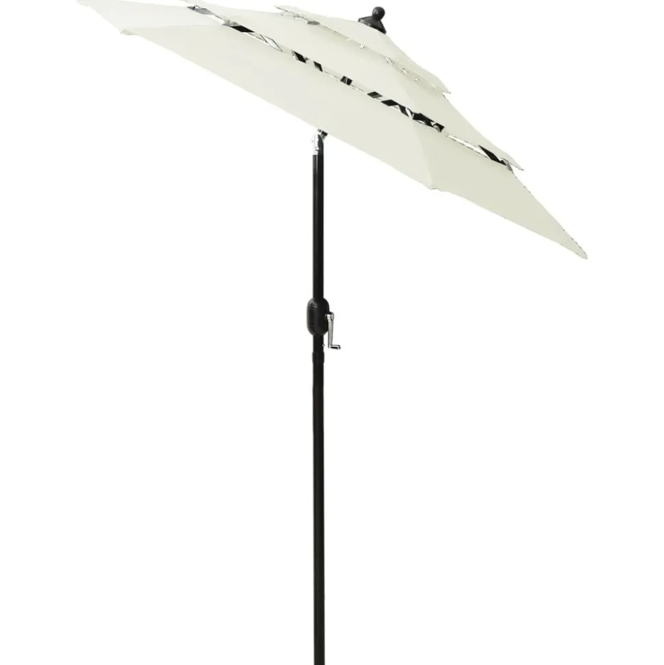 MAISON EXCLUSIVE - Parasol de jardin à 3 niveaux avec mât en aluminium sable 2 m