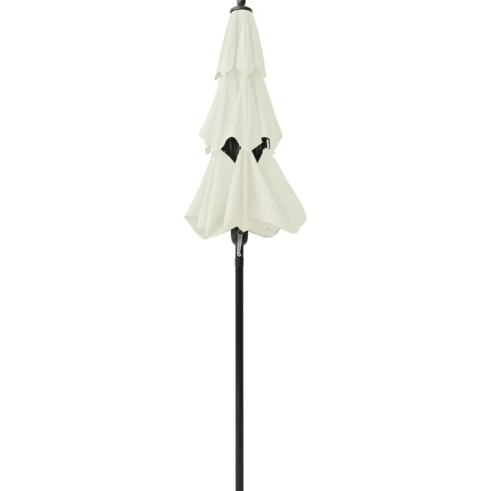 MAISON EXCLUSIVE - Parasol de jardin à 3 niveaux avec mât en aluminium sable 2 m