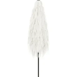 MAISON EXCLUSIVE - Parasol de jardin avec mât en acier blanc 388x388x248 cm