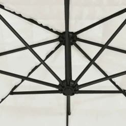 MAISON EXCLUSIVE - Parasol de jardin avec mât en acier blanc 388x388x248 cm