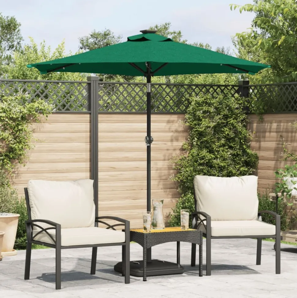 MAISON EXCLUSIVE - Parasol de jardin avec mât en acier vert 225x225x212 cm