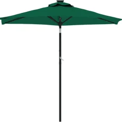 MAISON EXCLUSIVE - Parasol de jardin avec mât en acier vert 225x225x212 cm
