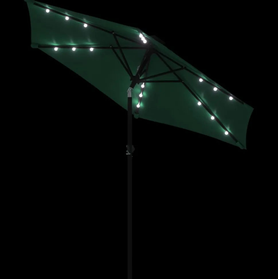 MAISON EXCLUSIVE - Parasol de jardin avec mât en acier vert 225x225x212 cm