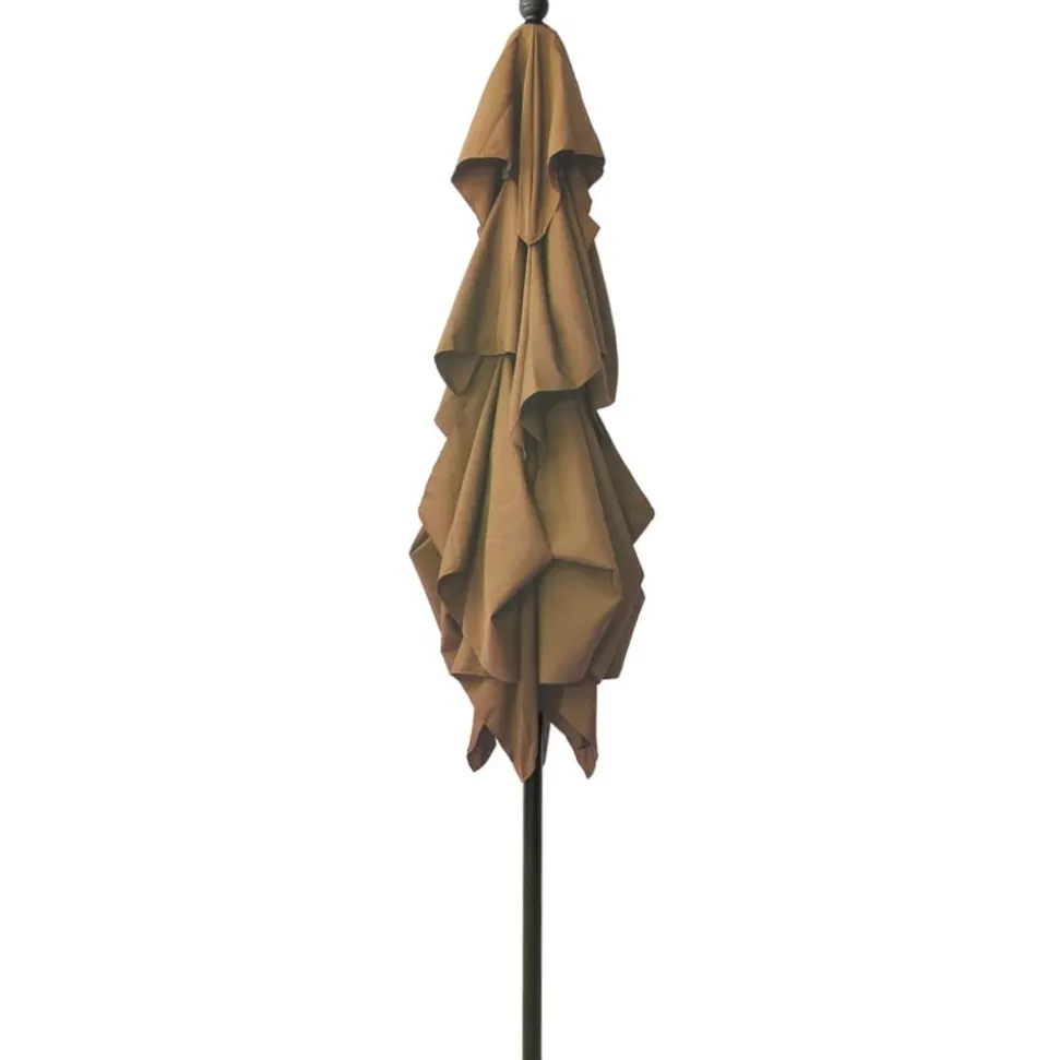 MAISON EXCLUSIVE - Parasol de jardin à 3 niveaux avec mât en aluminium taupe