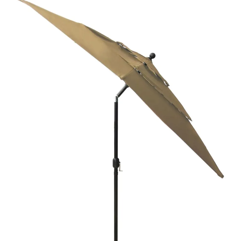 MAISON EXCLUSIVE - Parasol de jardin à 3 niveaux avec mât en aluminium taupe